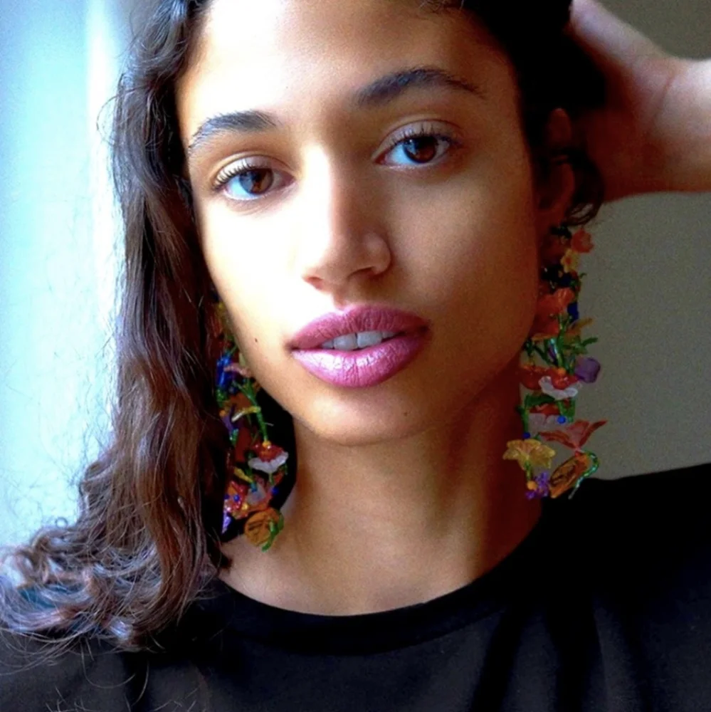 🆕 Cascading flower earrings - Picture 3 of 5